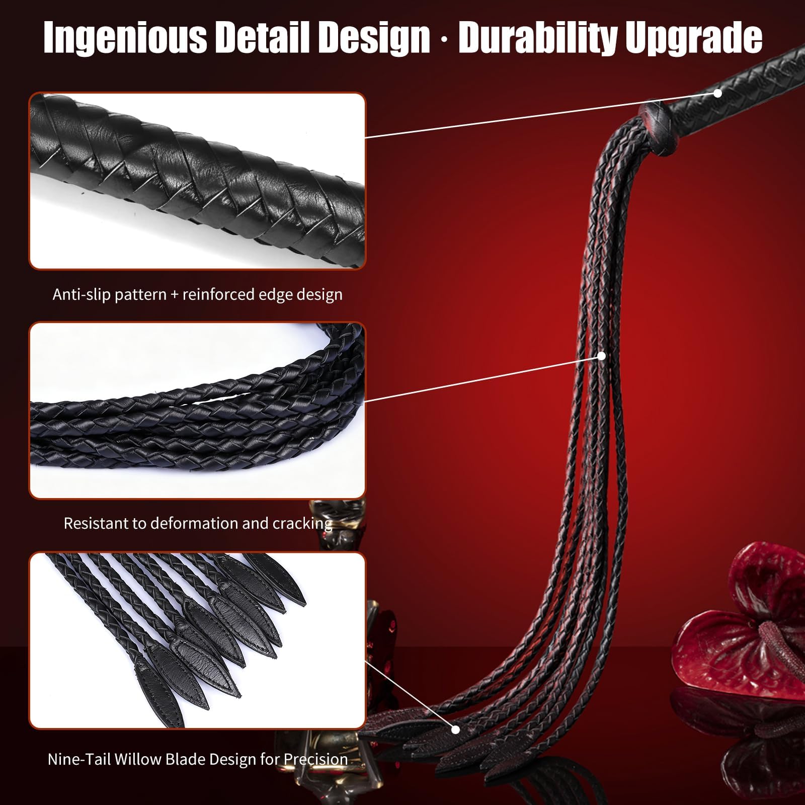 Amazon.com: Tryolove Genuine Leather 9-Tail Whip Collection - Hand